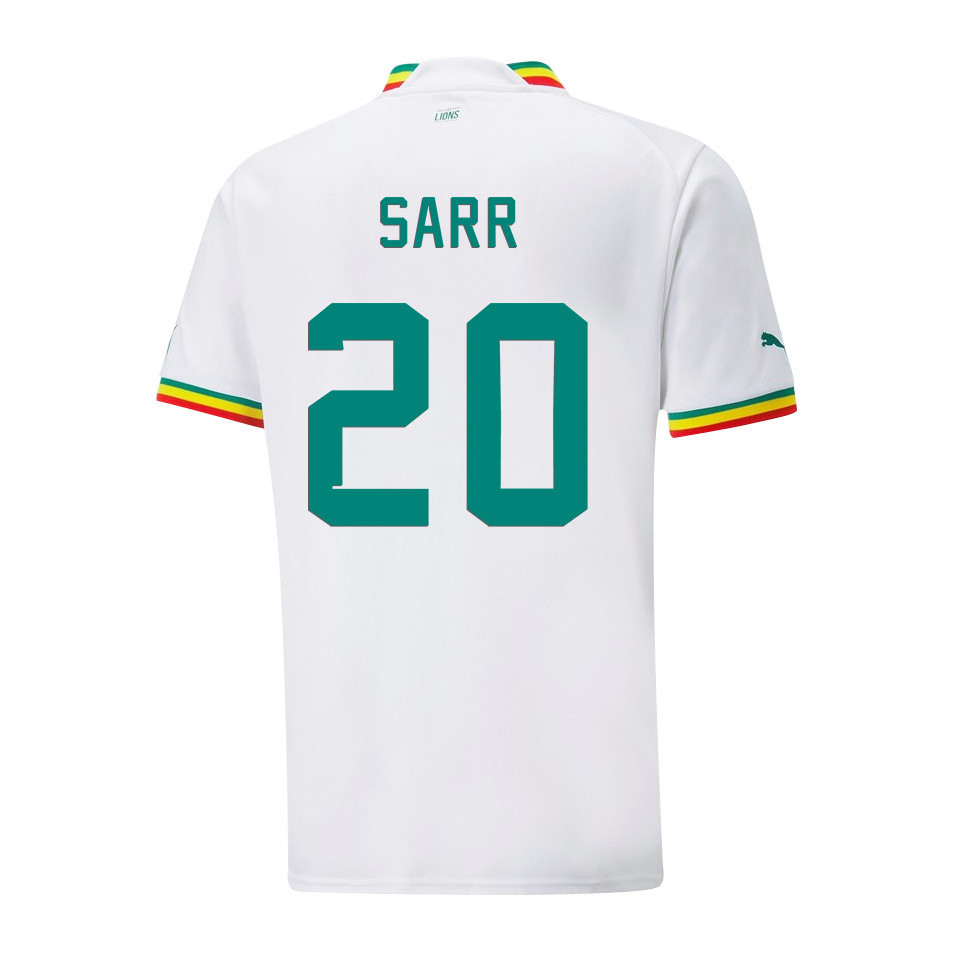 Bouna Sarr 20 FIFA World Cup Qatar 2022 Patch Senegal National Team- Home Men Soccer Jersey