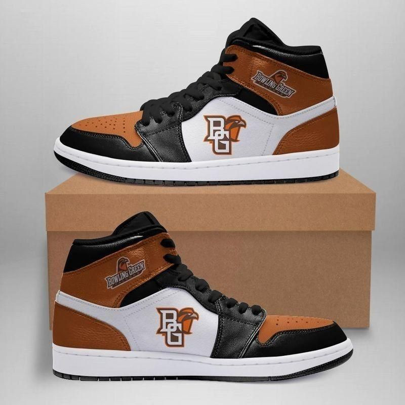 Bowling Green State University BG NCAA Fashion The best Sneakers Basketball Shoes Leather High Top Air Jordan Sneaker, Air Jordan Hightop