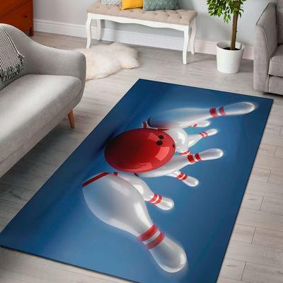 Bowling Red Blue Limited Edition Rectangle Rug