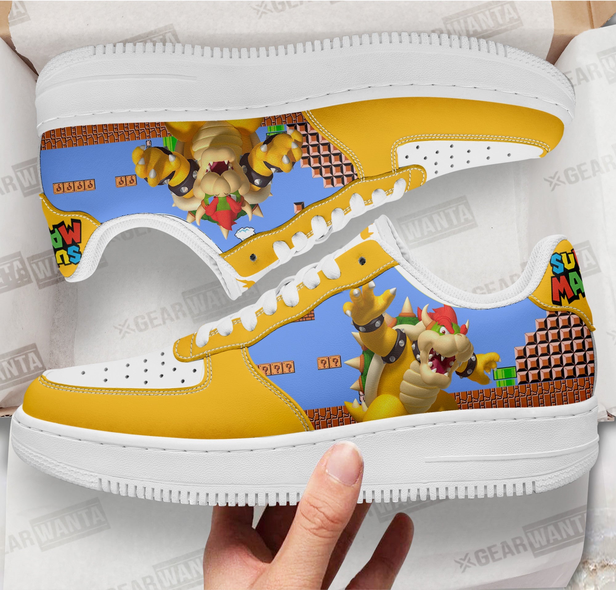 Bowser Super Mario Air Sneakers Custom For Gamer Shoes