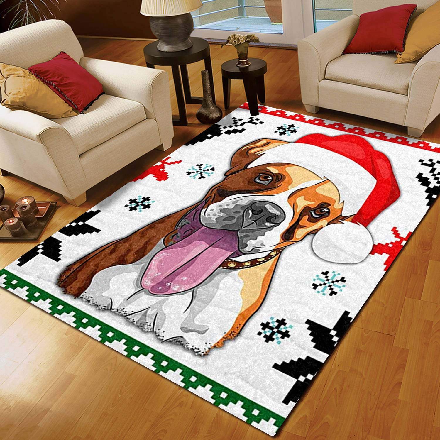 Boxer Christmas Limited Edition Rectangle Rug