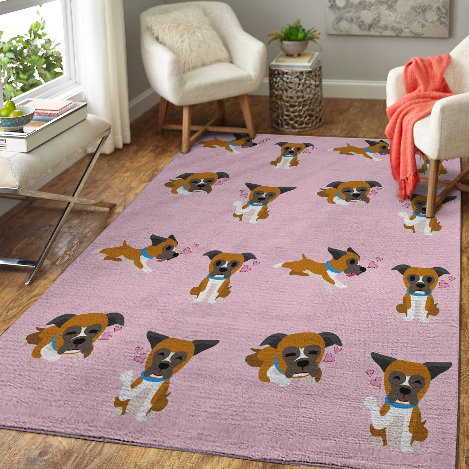 Boxer Pink Heart Limited Edition Rectangle Rug
