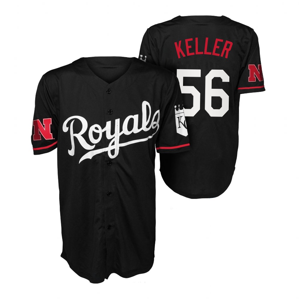 Brad Keller Kansas City Royals Huskers Night Jersey - Black