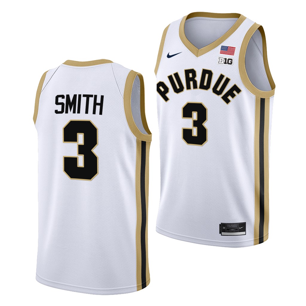 Braden Smith Purdue Boilermakers #3 White College Jersey 2022-23