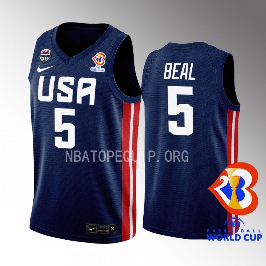 Bradley Beal USA 2023 FIBA World Cup Navy Jersey Away #5