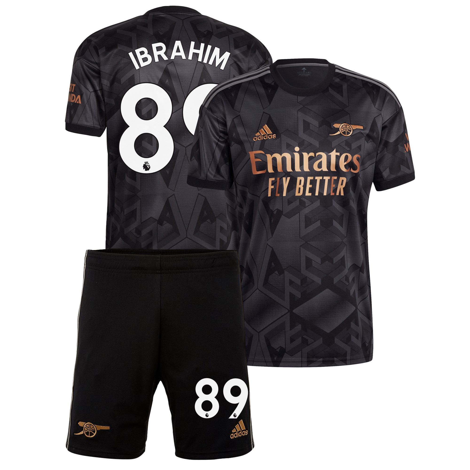 Bradley Ibrahim 89 Arsenal Away Kit 2022 – 2023 Men Soccer Jersey – Black