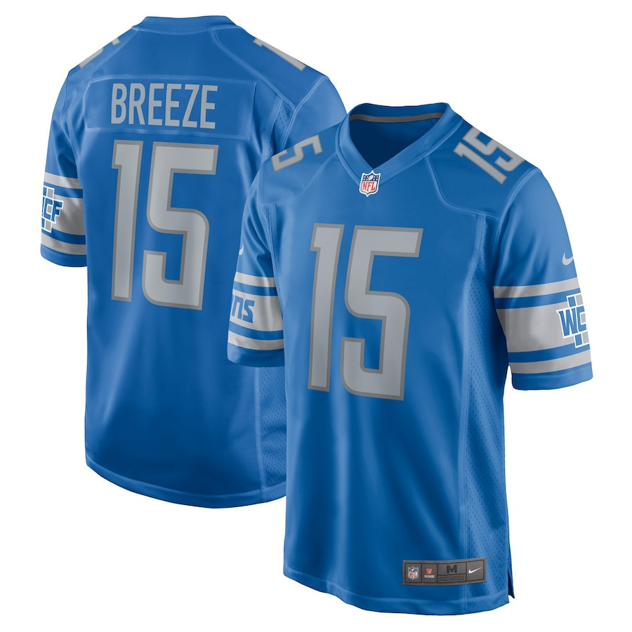 Brady Breeze Detroit Lions Player Game Stitched Jersey – Blue