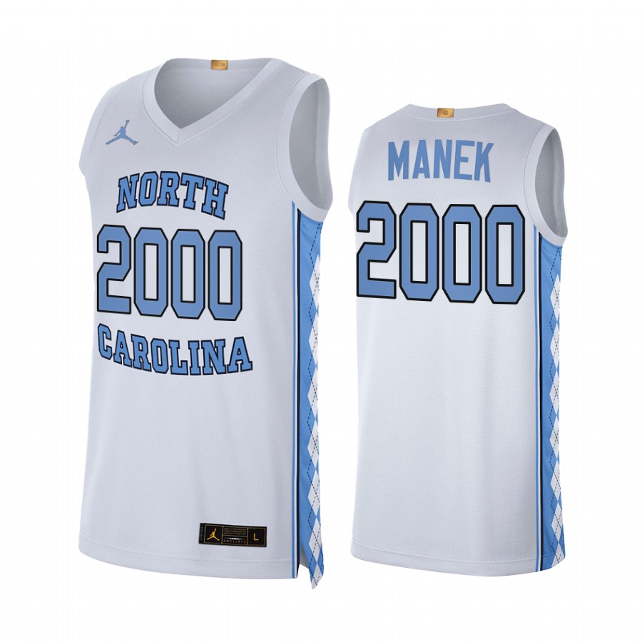 Brady Manek #45 UNC Carolina White Jersey 2000 Career Points Commemorative Edition