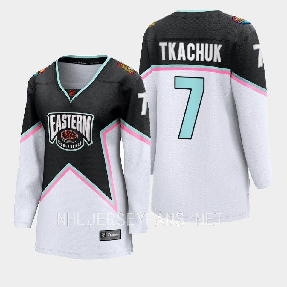 Brady Tkachuk 7 Ottawa Senators Black 2023 All-Star Eastern Conference Stitched Jersey Women