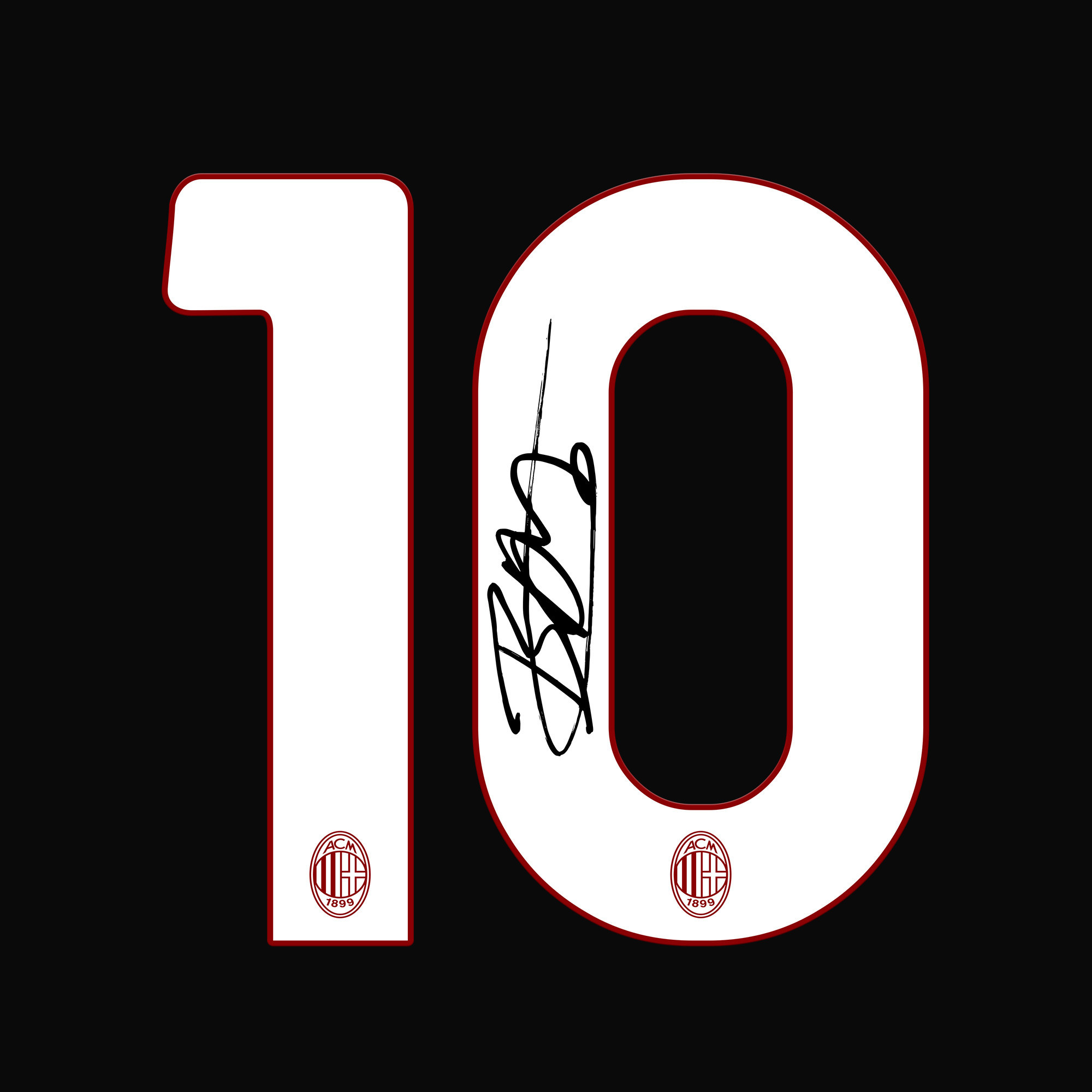Brahim Díaz 10 Signed AC Milan 2022/23 Home Men Soccer Jersey – Red/Black
