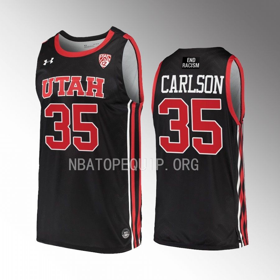 Branden Carlson Utah Utes Black Jersey 2022-23 College