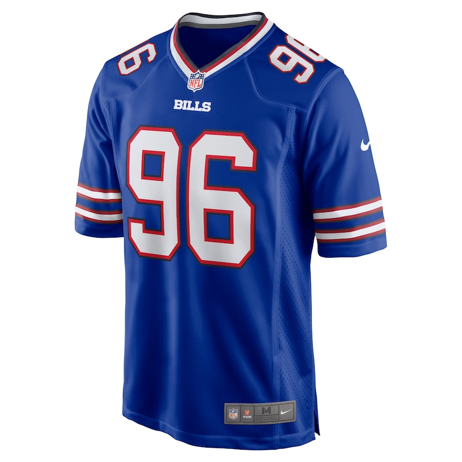 Brandin Bryant 96 Buffalo Bills Home Game Player Stitched Jersey – Royal