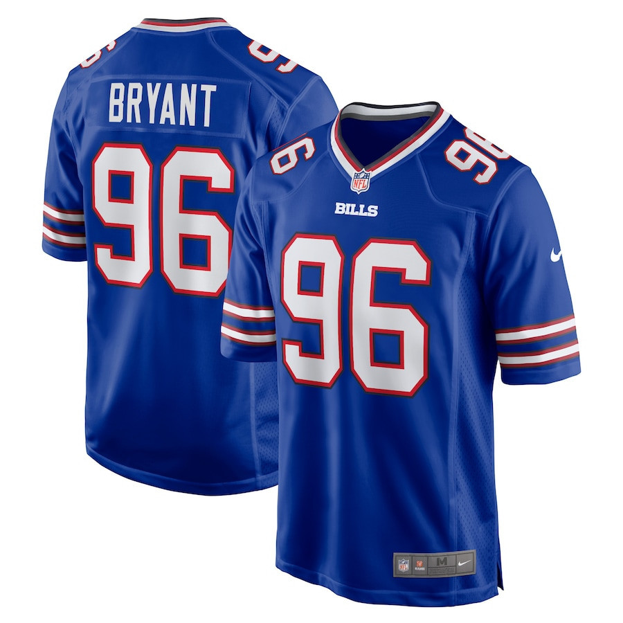 Brandin Bryant 96 Buffalo Bills Home Game Player Stitched Jersey – Royal