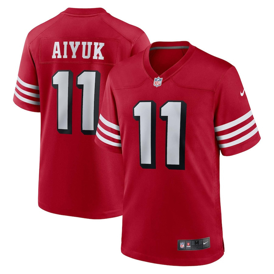 Brandon Aiyuk 11 San Francisco 49ers Alternate Game Stitched Jersey – Scarlet