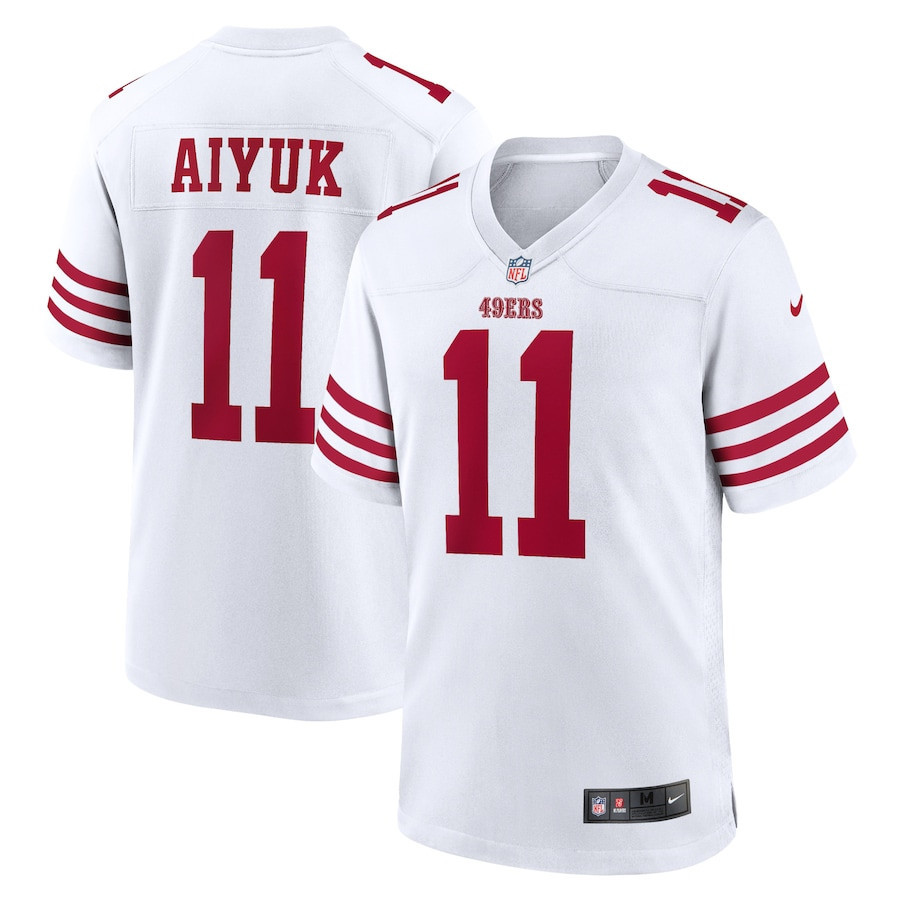 Brandon Aiyuk 11 San Francisco 49ers Player Game Stitched Jersey – White