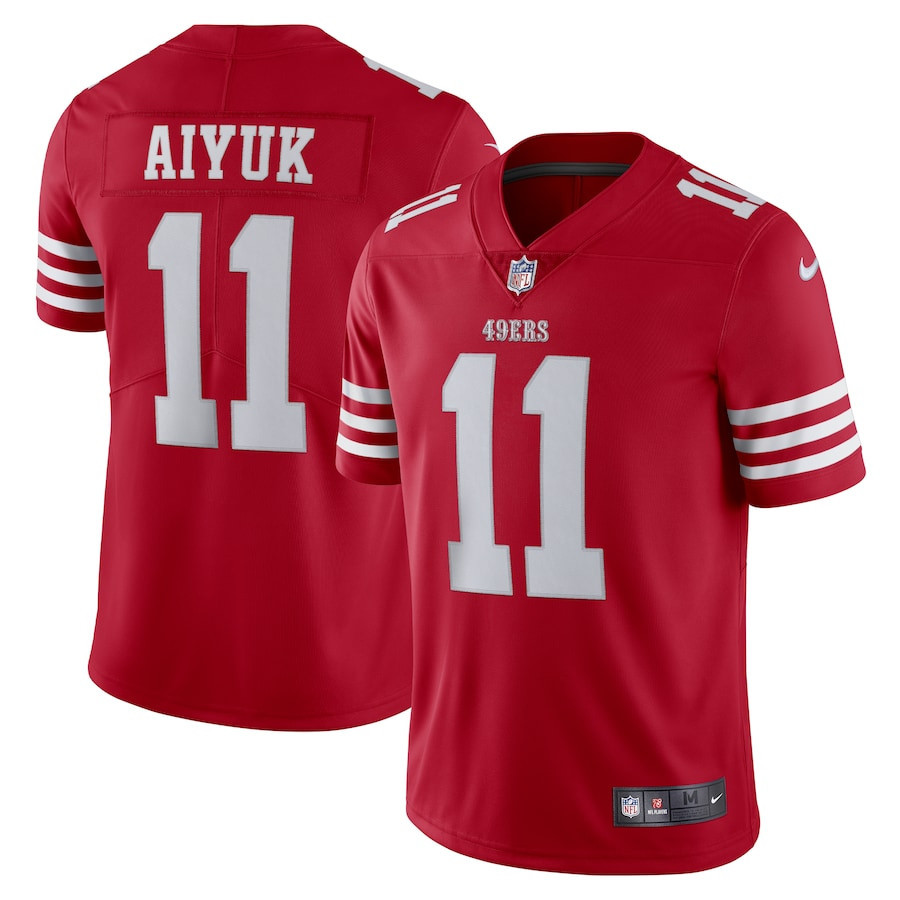 Brandon Aiyuk 11 San Francisco 49ers Vapor Limited Stitched Jersey – Scarlet