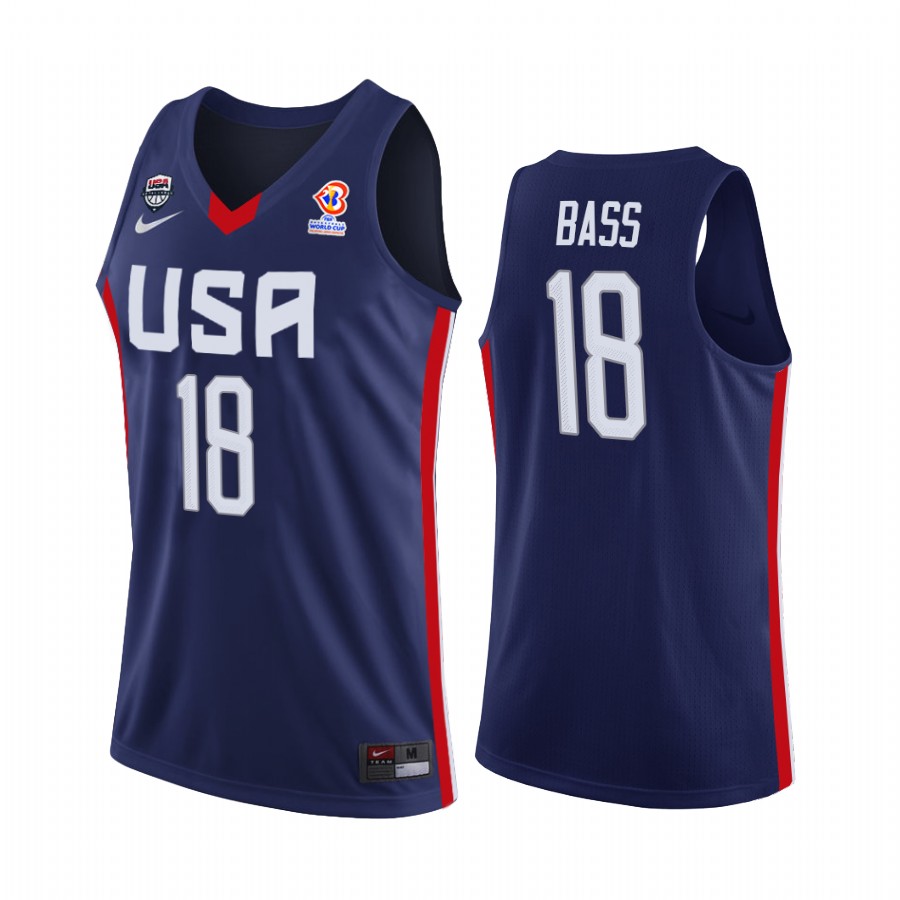 Brandon Bass #18 USA FIBA AmeriCup 2022 Navy Jersey