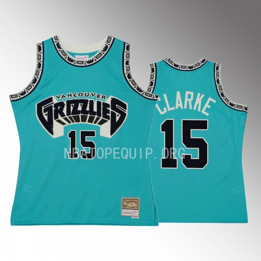Brandon Clarke #15 Memphis Grizzlies Off Court Teal Mitchell Ness Chenille Jersey