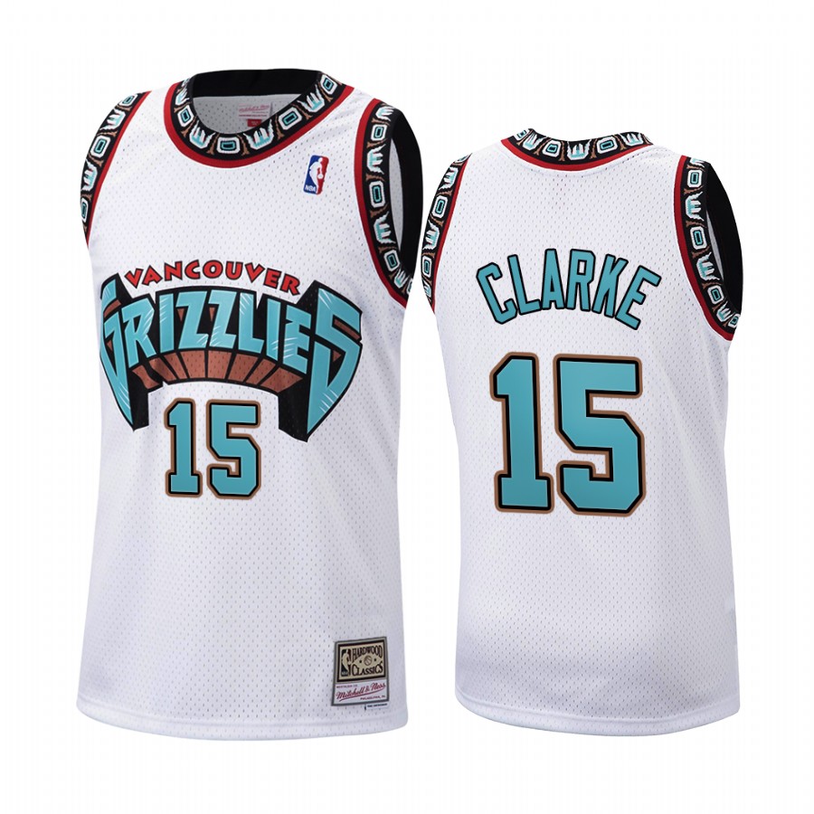 Brandon Clarke #15 Memphis Grizzlies White Hardwood Classics 1998 Jersey