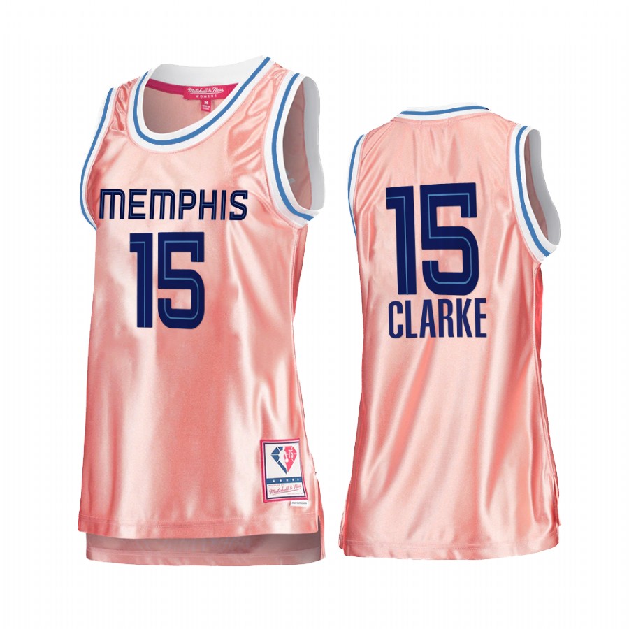 Brandon Clarke Memphis Grizzlies Rose Gold Jersey #15 Pink 75th Anniversary Women’s Tank
