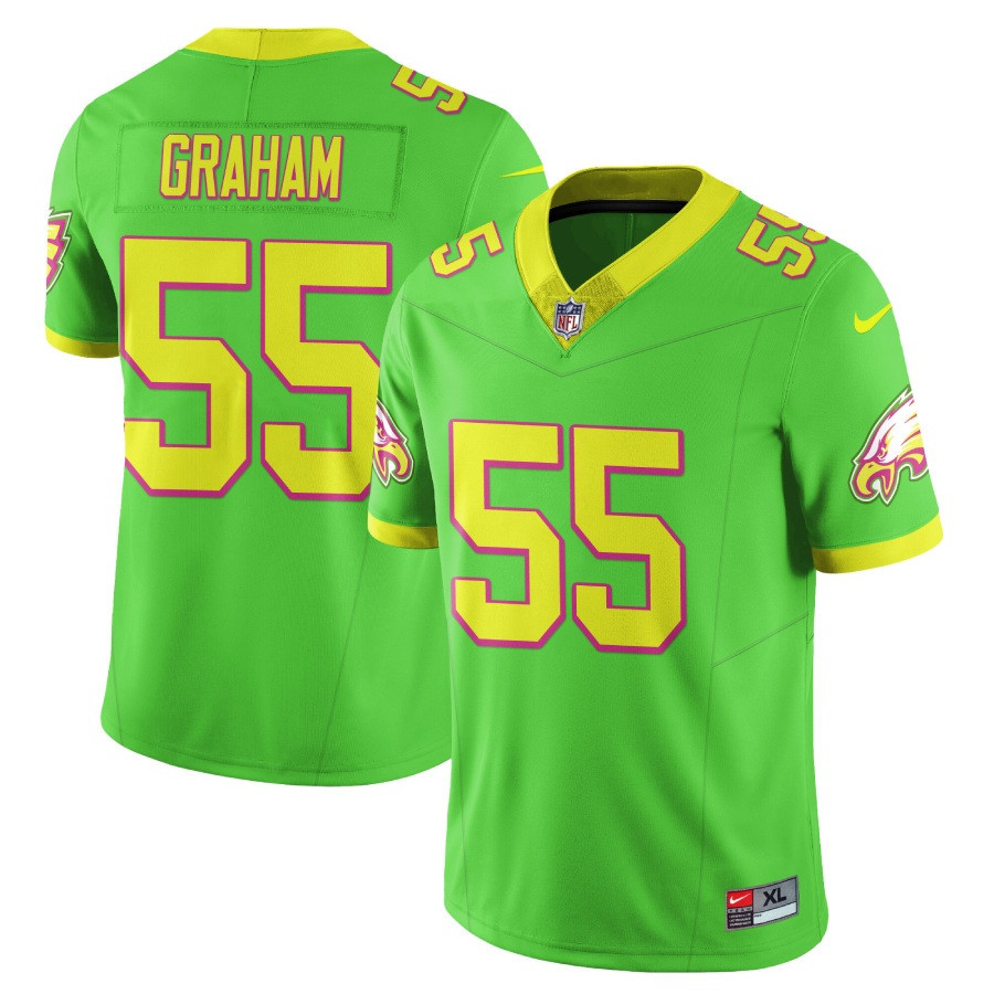 Brandon Graham Men's Philadelphia Eagles City Edition Vapor Limited V2 Bright Green Jersey - All Stitched