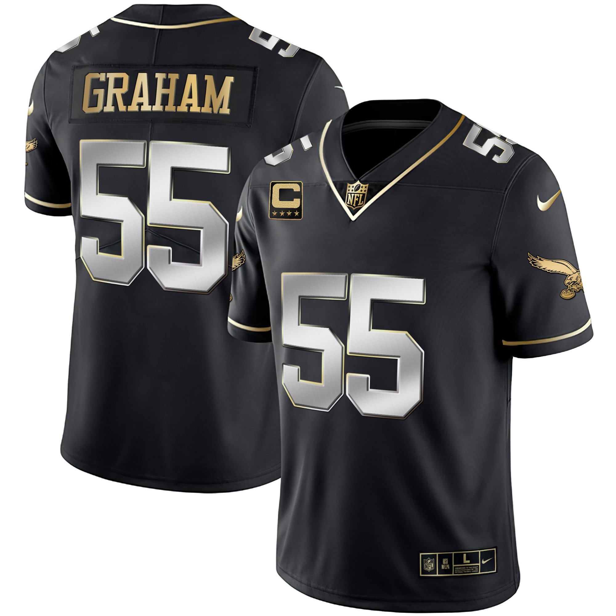 Brandon Graham Men's Philadelphia Eagles Gold & Kelly Vapor Black Limited Jersey - All Stitched