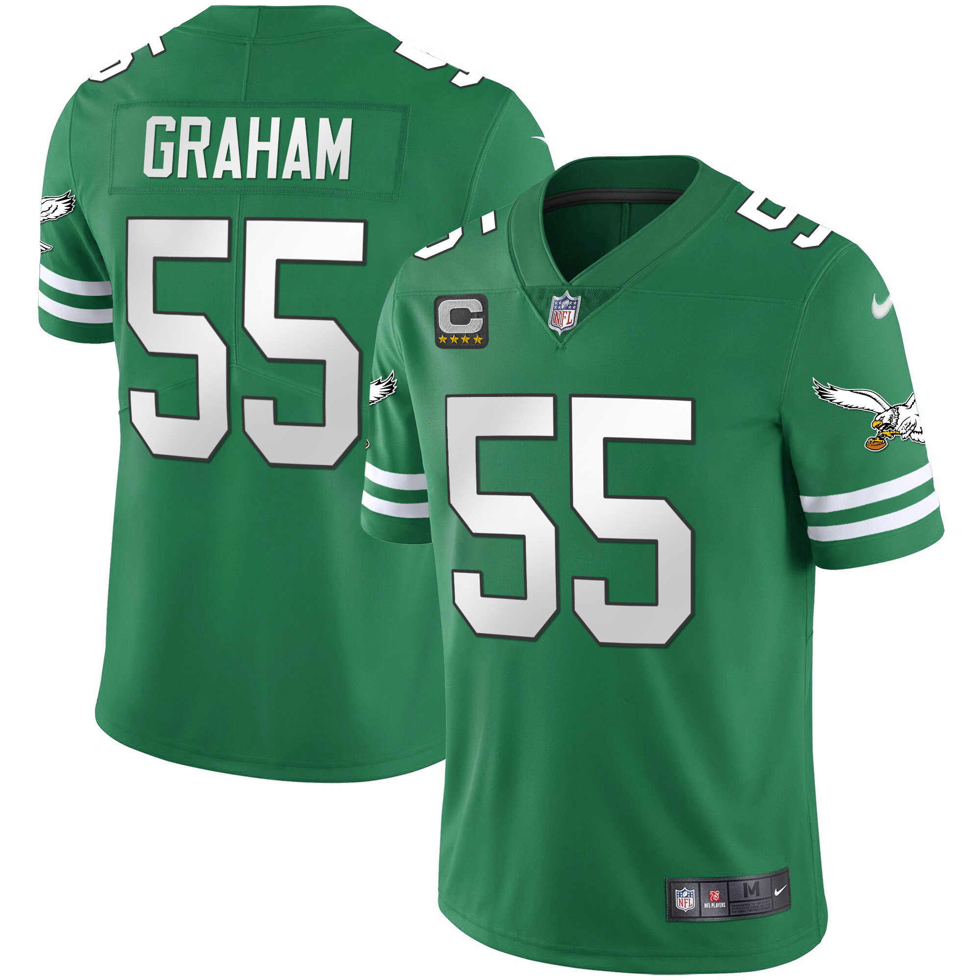 Brandon Graham Men's Philadelphia Eagles Gold & Kelly Vapor V2 Kelly Green Jersey - All Stitched