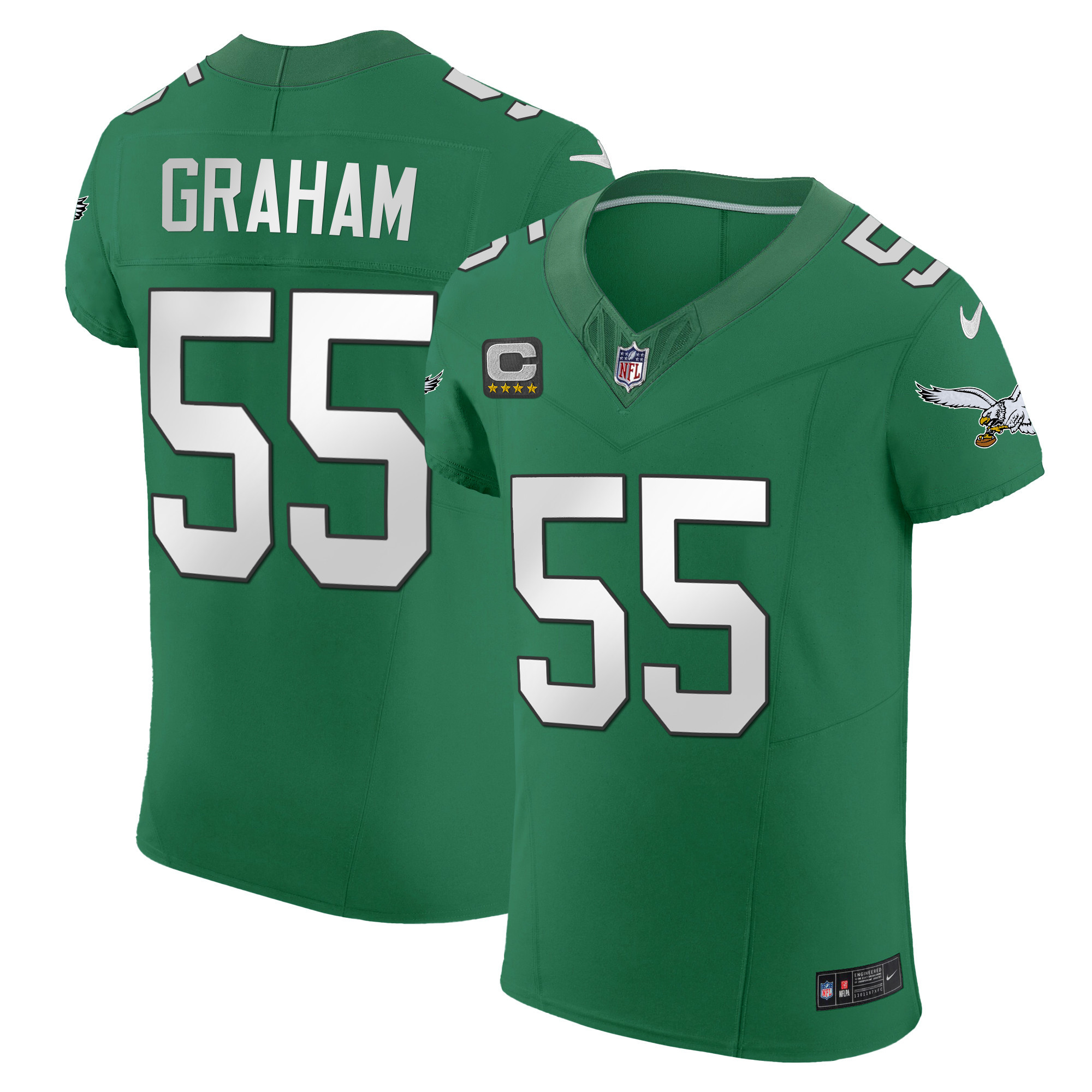 Brandon Graham Men's Philadelphia Eagles Kelly Green Vapor Elite Jersey - All Stitched