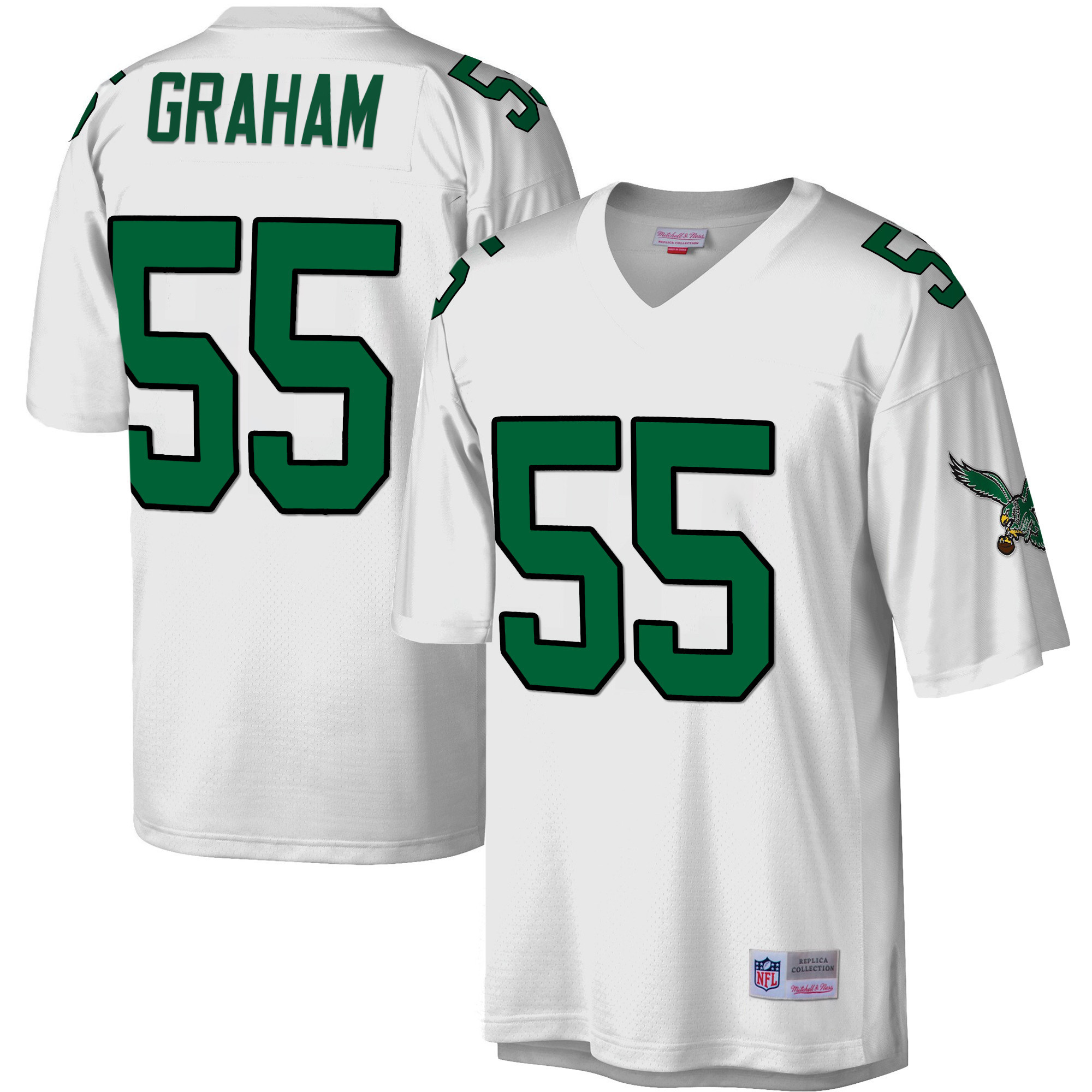 Brandon Graham Philadelphia Eagles Big & Tall 1990 Legacy White Jersey - All Stitched
