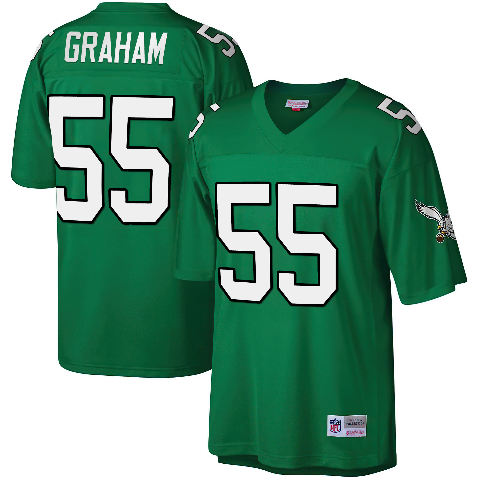 Brandon Graham Philadelphia Eagles Big & Tall 1990 Retired Kelly Green Jersey - All Stitched