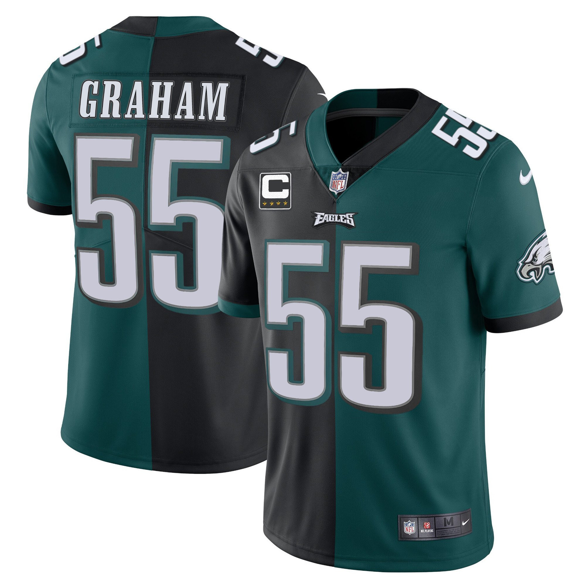 Brandon Graham Philadelphia Eagles Split Black Green Vapor Limited Jersey - All Stitched