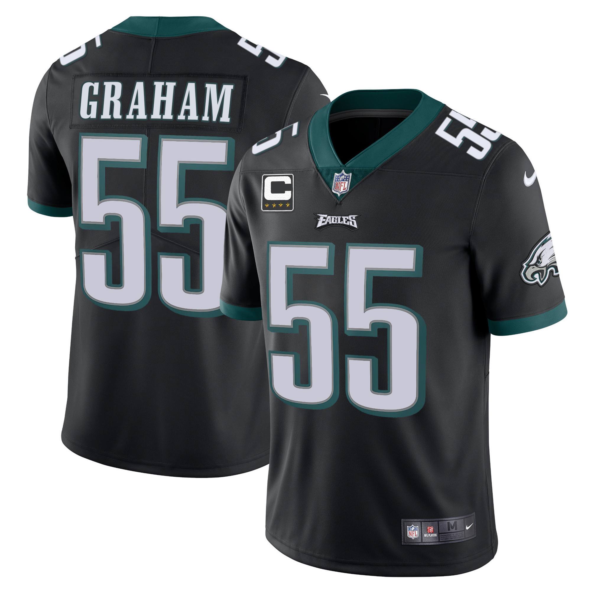 Brandon Graham Philadelphia Eagles Vapor Black Jersey - All Stitched