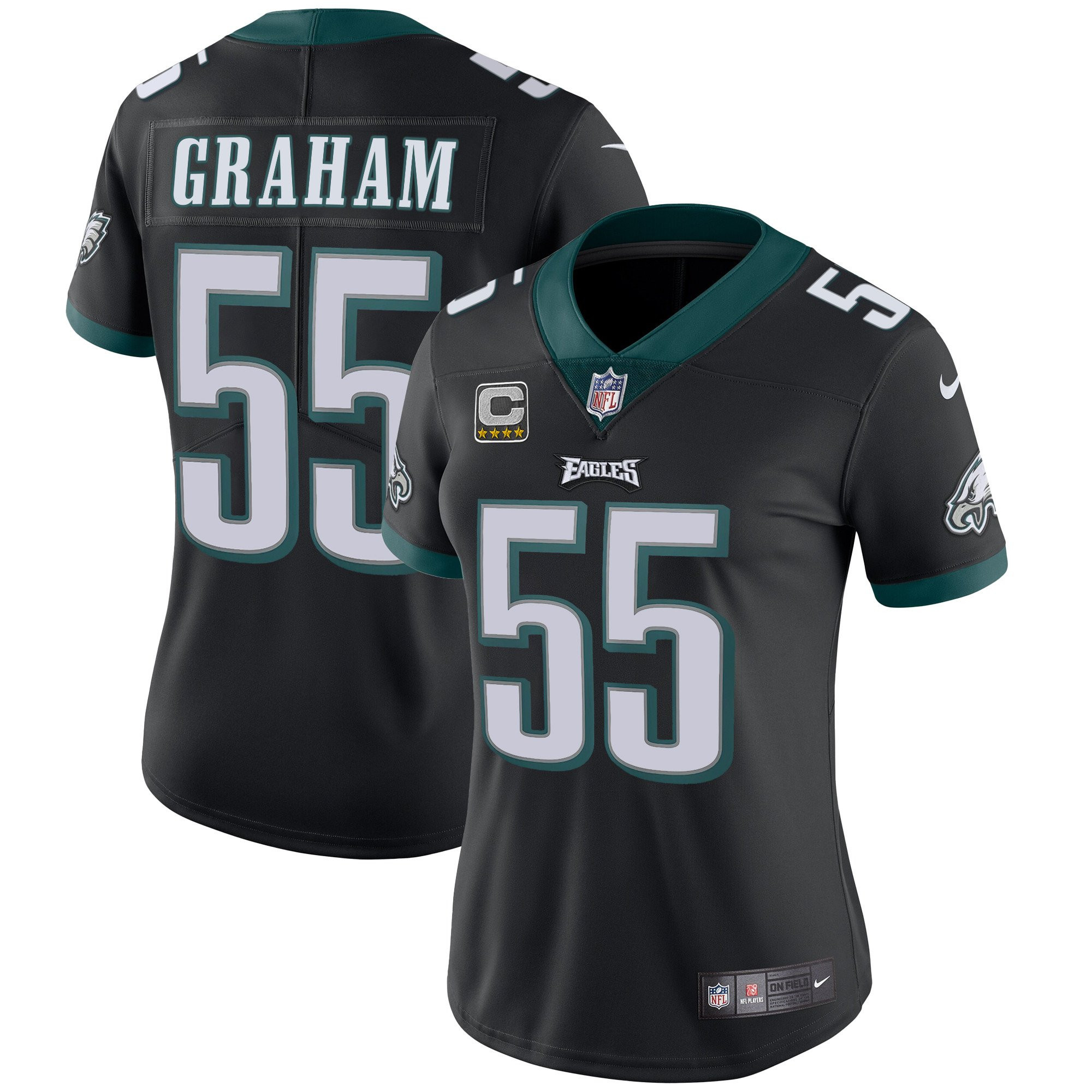 Brandon Graham Philadelphia Eagles Vapor Black Jersey - All Stitched