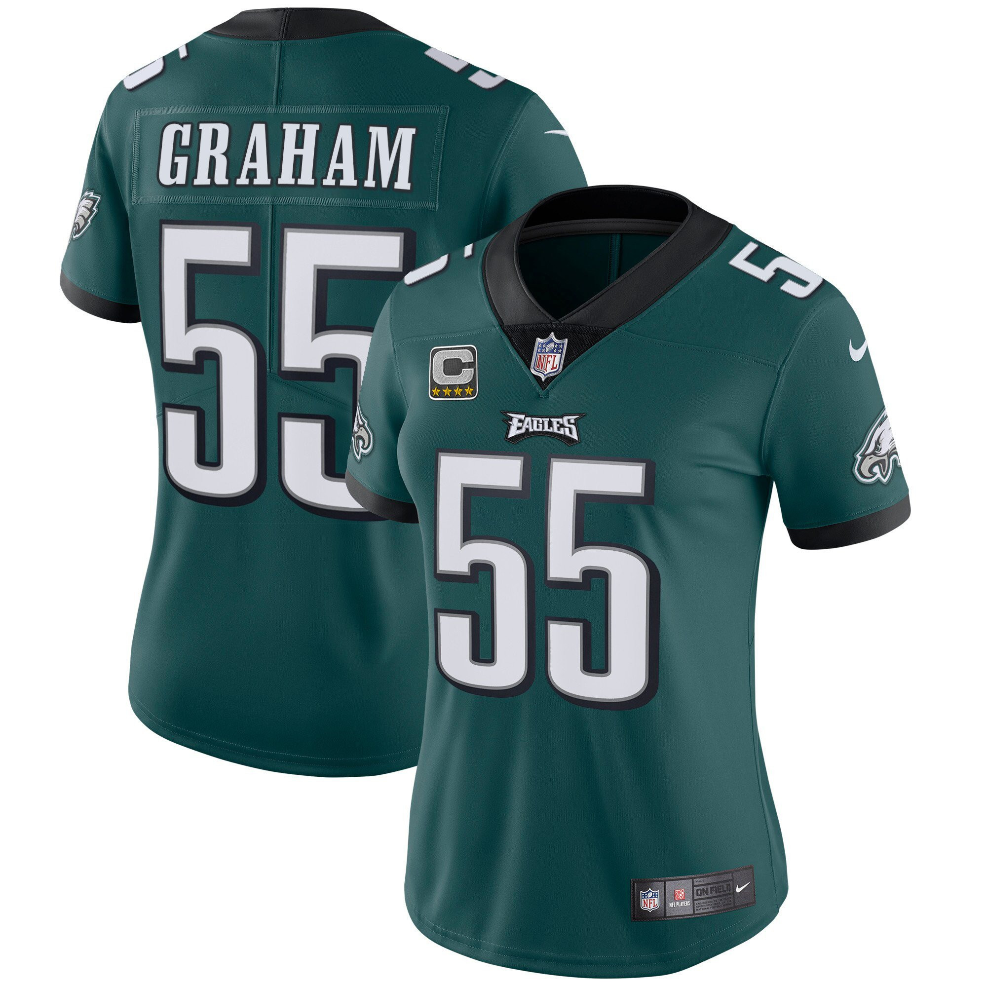 Brandon Graham Philadelphia Eagles Vapor Midnight Green Jersey - All Stitched