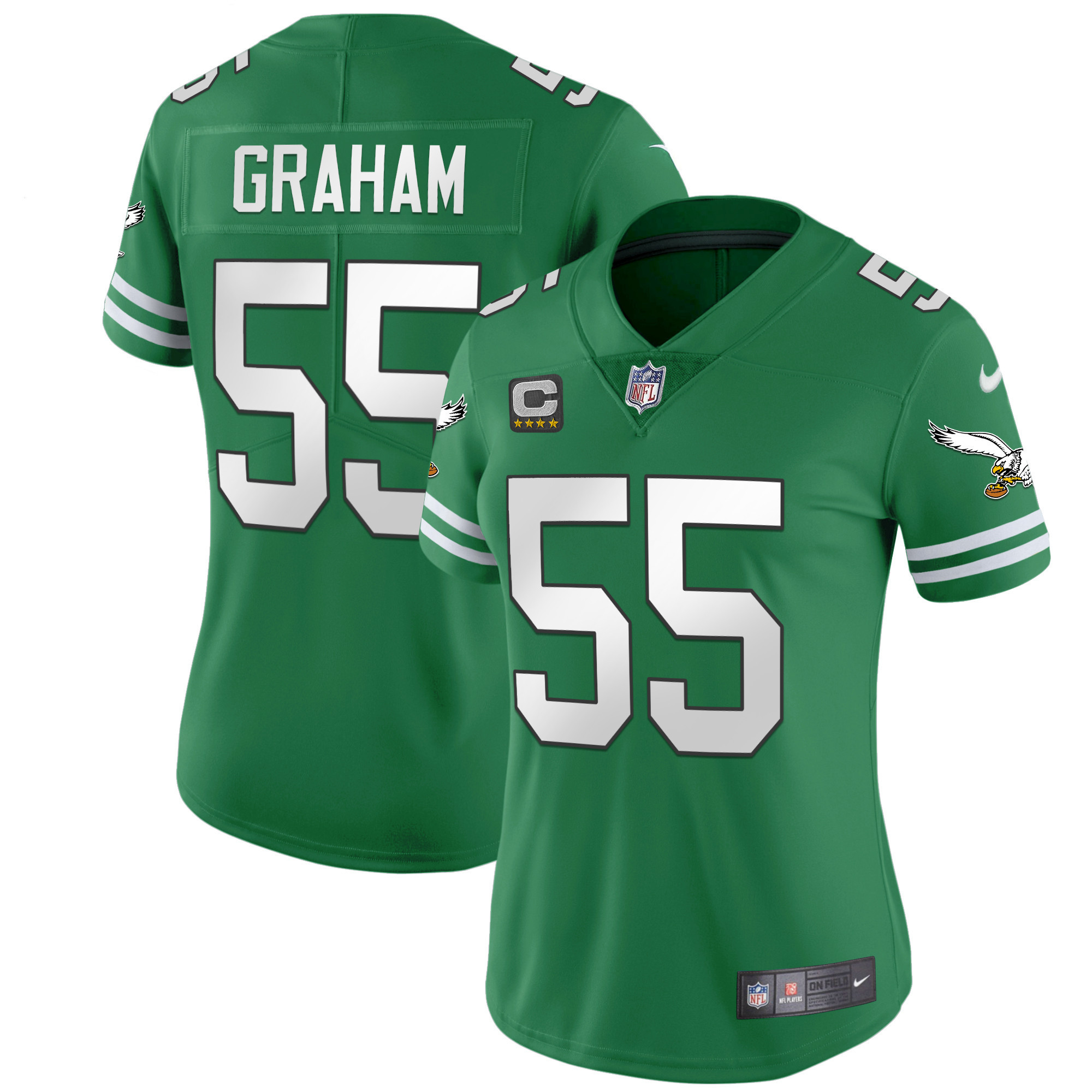 Brandon Graham Women's Philadelphia Eagles Gold & Kelly Vapor V2 Kelly Green Jersey - All Stitched