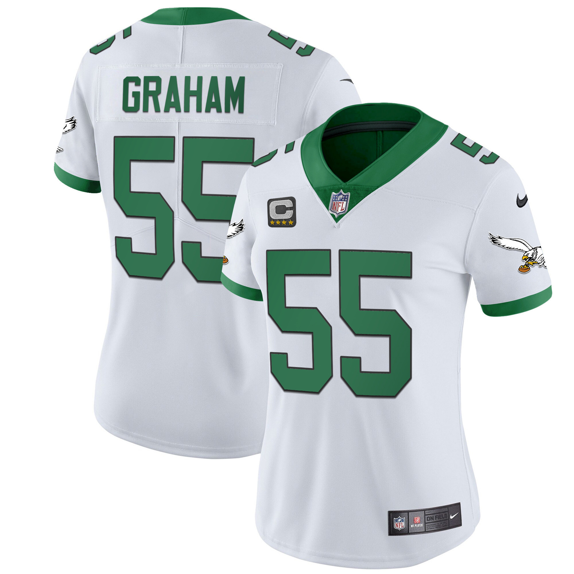 Brandon Graham Women's Philadelphia Eagles Kelly Green Gold Kelly White Jersey - All Stitched