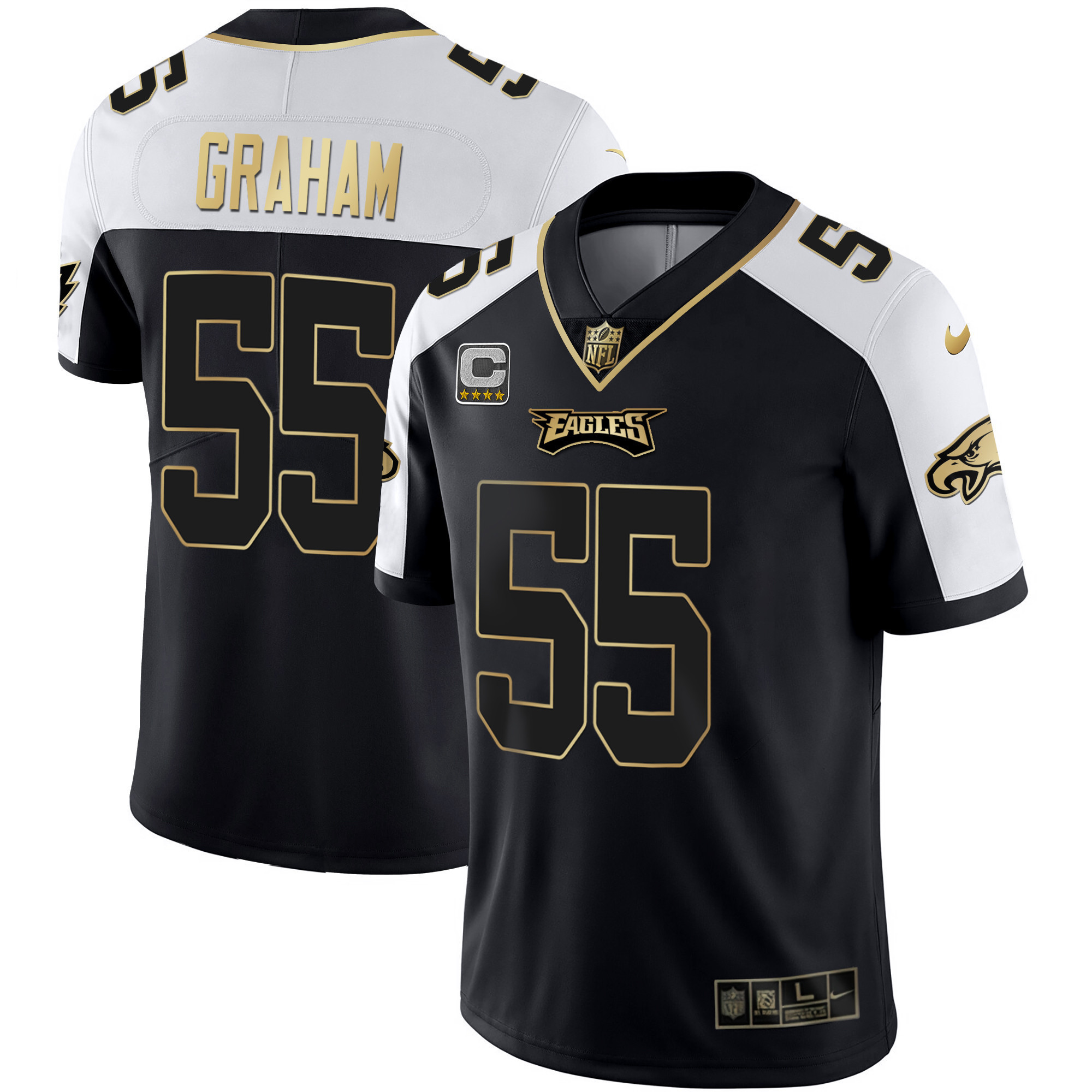 Brandon Graham Youth's Philadelphia Eagles Gold & Split Vapor Alternate Jersey - All Stitched