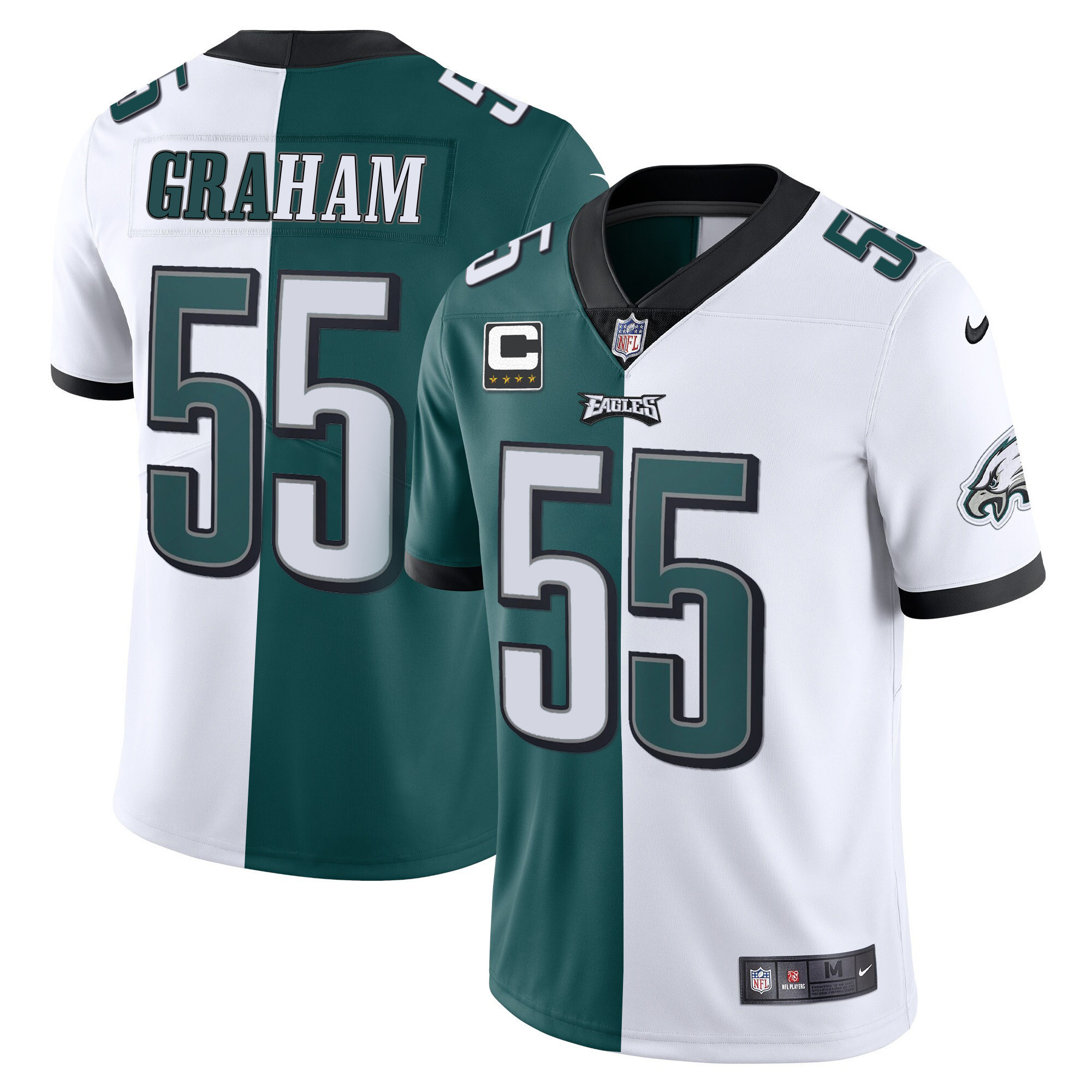 Brandon Graham Youth's Philadelphia Eagles Gold & Split Vapor Jersey - All Stitched