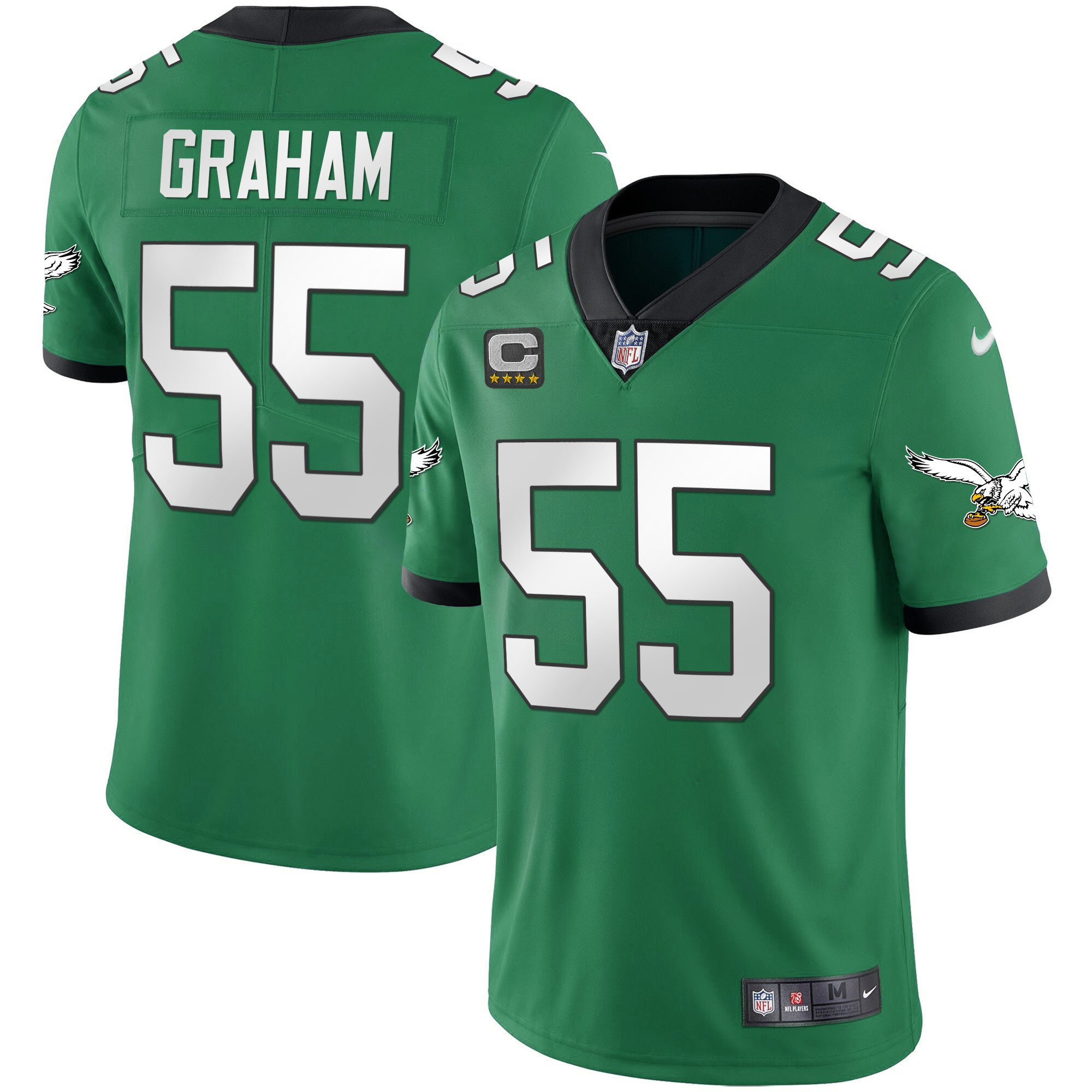 Brandon Graham Youth's Philadelphia Eagles Kelly Green Gold Green Limited Jersey - All Stitched
