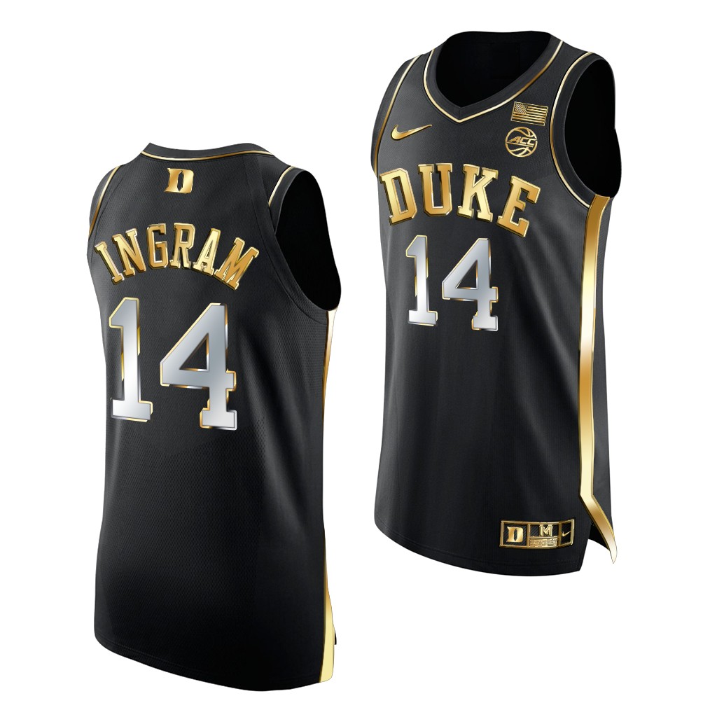 Brandon Ingram #14 Duke Blue Devils Golden Edition NBA Alumni Black Jersey