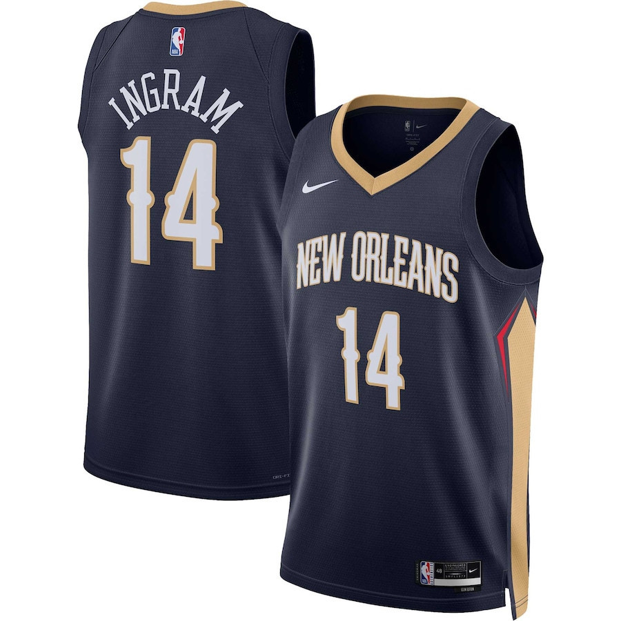 Brandon Ingram 14 New Orleans Pelicans Men 2022/23 Swingman Stitched Jersey – Icon Edition