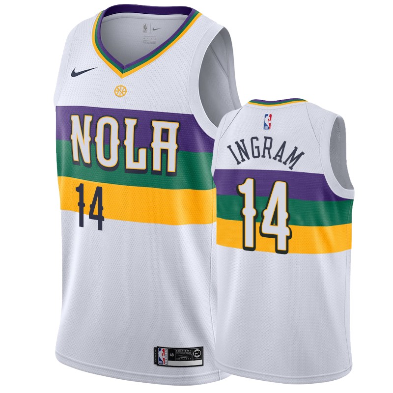 Brandon Ingram New Orleans Pelicans #14 2019-20 City Men’s Jersey – White