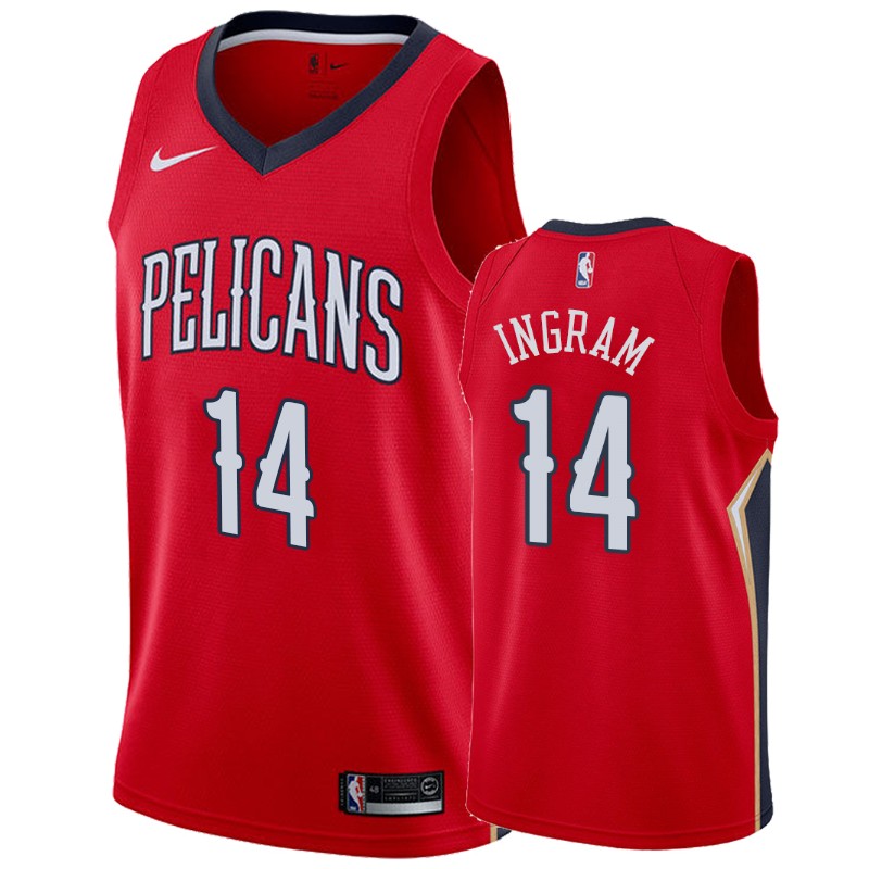 Brandon Ingram New Orleans Pelicans #14 2019-20 Statement Men’s Jersey – Red