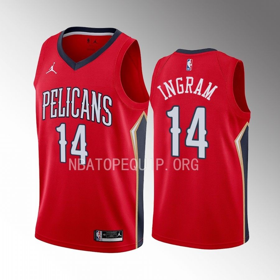 Brandon Ingram New Orleans Pelicans #14 Red Jersey 2022-23 Statement Edition Swingman