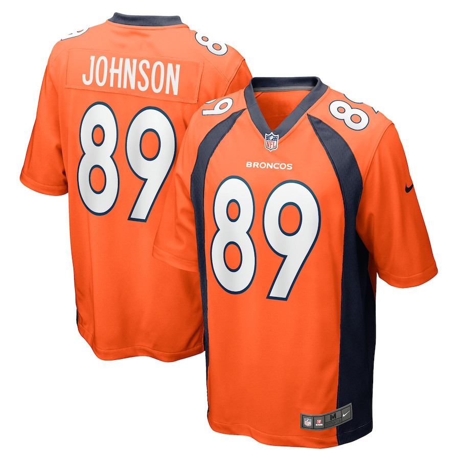 Brandon Johnson Denver Broncos Stitched Jersey – Orange