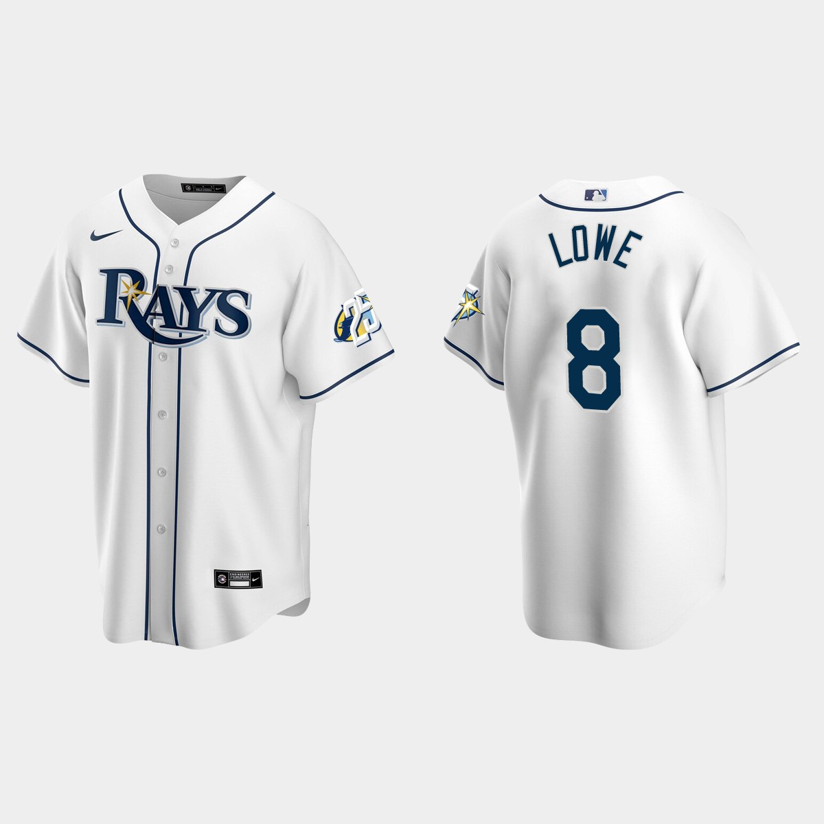 Brandon Lowe Tampa Bay Rays 25th Anniversary Jersey – White