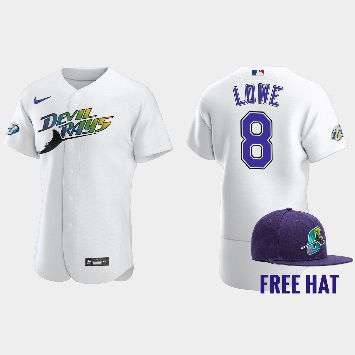 Brandon Lowe Tampa Bay Rays 25th Anniversary Jersey – White
