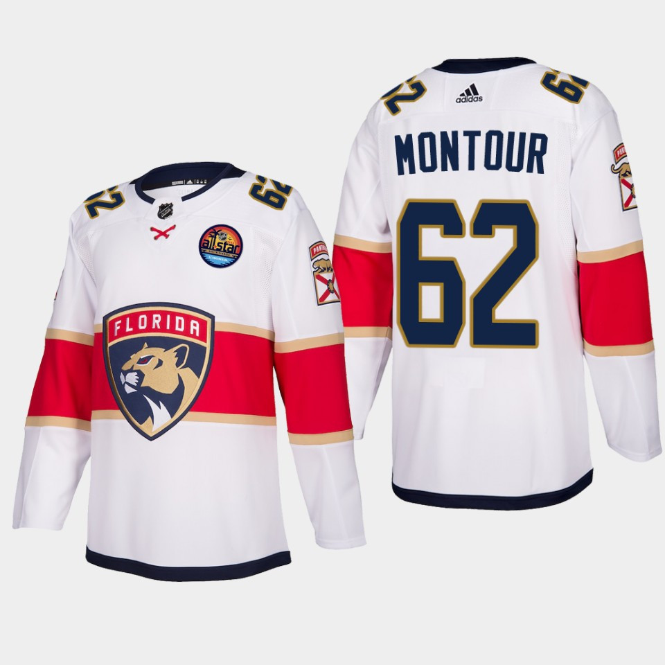 Brandon Montour 62 Florida Panthers 2023 All-Star Game Stitched Jersey White Equipment