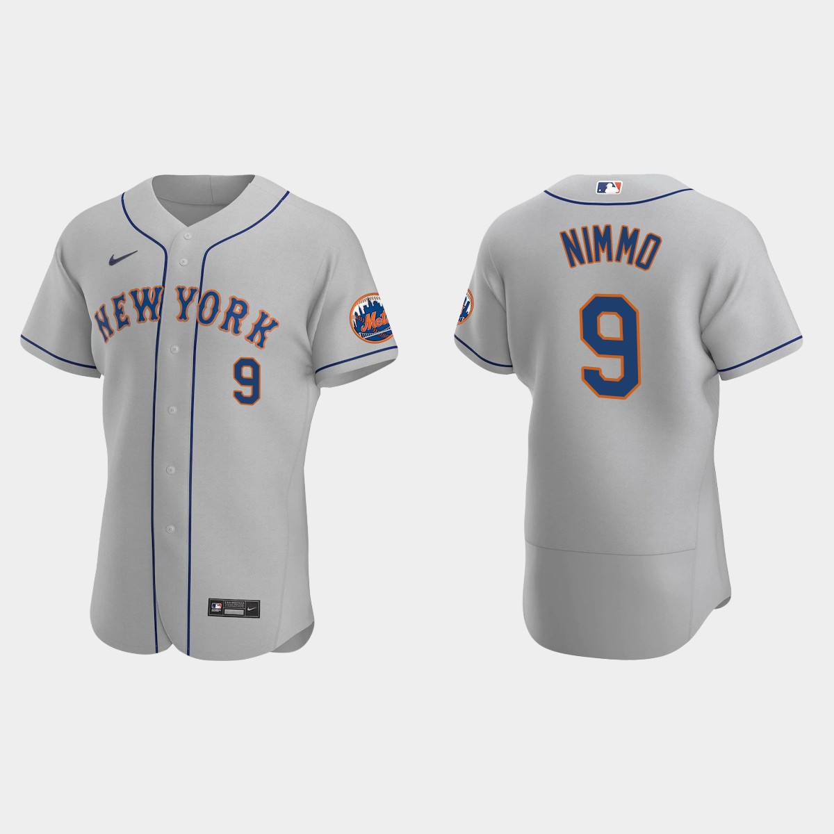 Brandon Nimmo #9 New York Mets 2020 Road Jersey – Gray