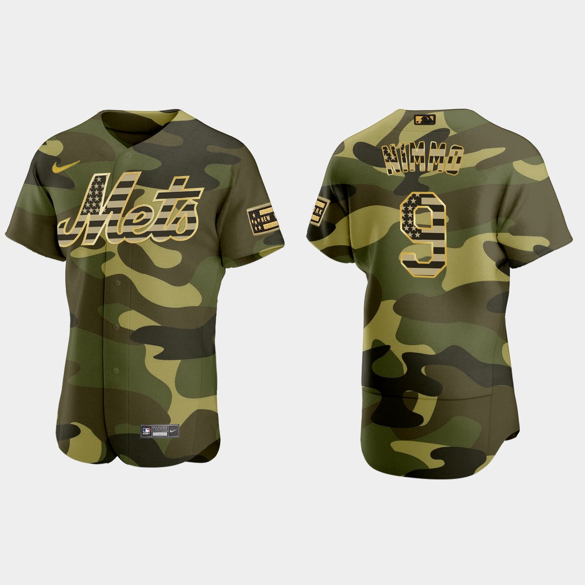 Brandon Nimmo New York Mets 2022 Armed Forces Day Jersey – Camo